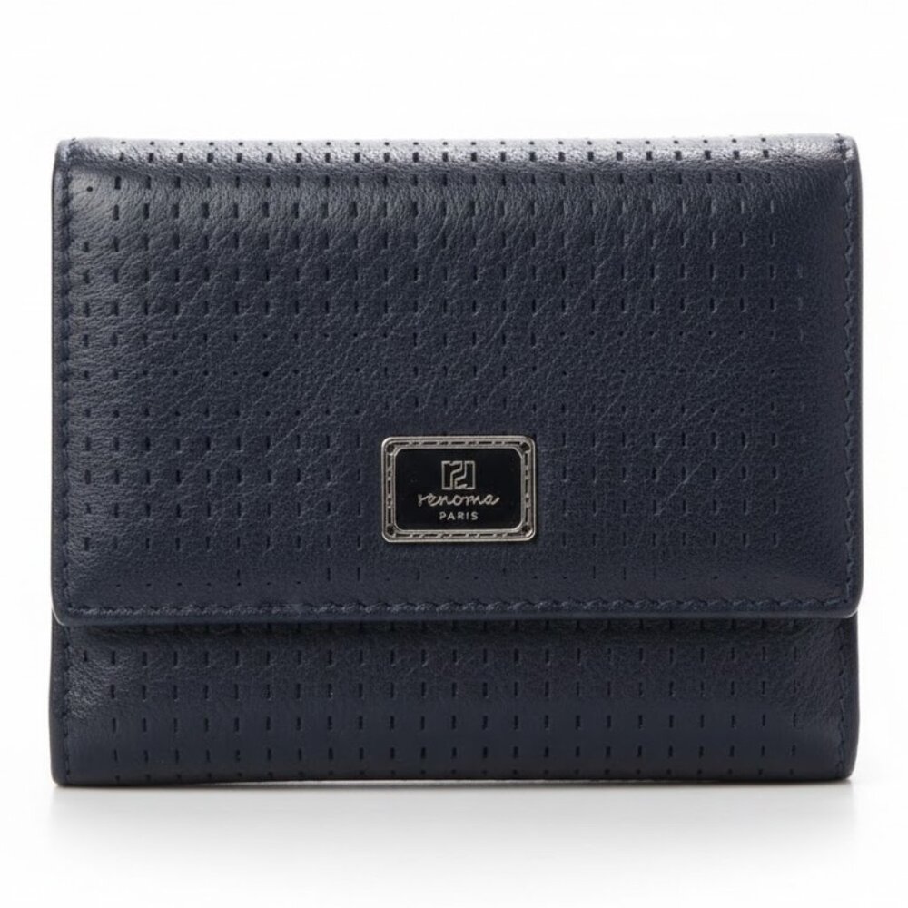 Renoma Paris Purple Leather Textured Wallet